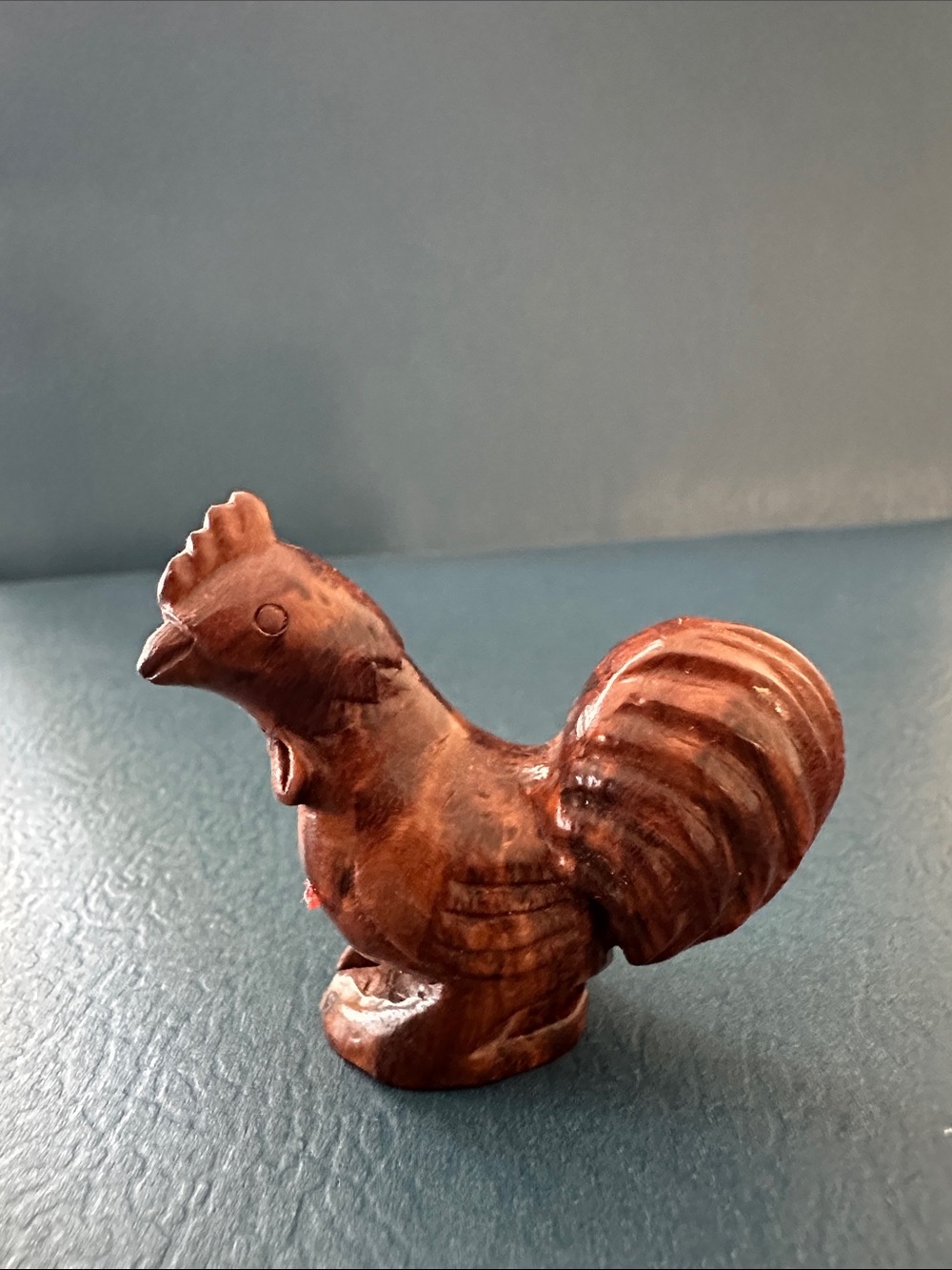 Vintage Hand Carved Wood Rooster Hen